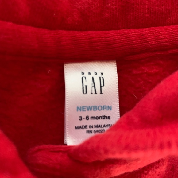 Baby Gap Red Bow Sweatshirt Jacket - Picture 3 of 5